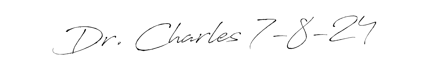 The best way (Antro_Vectra) to make a short signature is to pick only two or three words in your name. The name Dr. Charles 7-8-24 include a total of six letters. For converting this name. Dr. Charles 7-8-24 signature style 6 images and pictures png