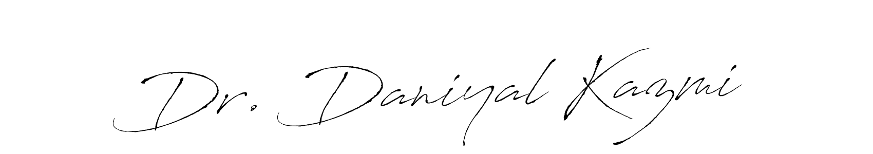 Similarly Antro_Vectra is the best handwritten signature design. Signature creator online .You can use it as an online autograph creator for name Dr. Daniyal Kazmi. Dr. Daniyal Kazmi signature style 6 images and pictures png