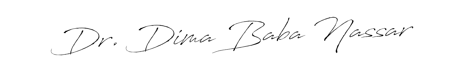 Design your own signature with our free online signature maker. With this signature software, you can create a handwritten (Antro_Vectra) signature for name Dr. Dima Baba Nassar. Dr. Dima Baba Nassar signature style 6 images and pictures png