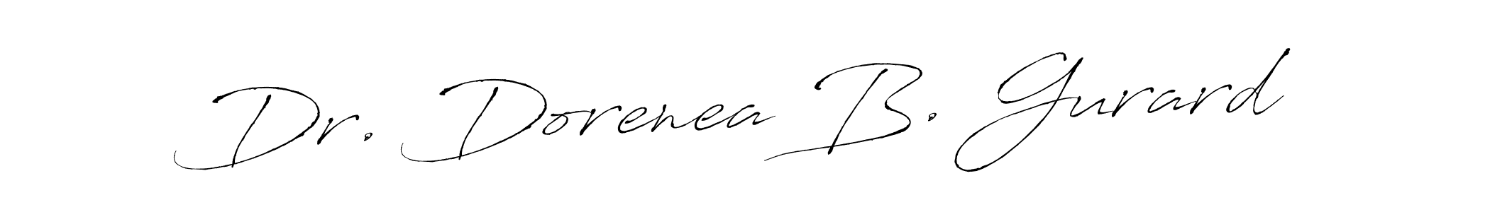 Make a beautiful signature design for name Dr. Dorenea B. Gurard. With this signature (Antro_Vectra) style, you can create a handwritten signature for free. Dr. Dorenea B. Gurard signature style 6 images and pictures png