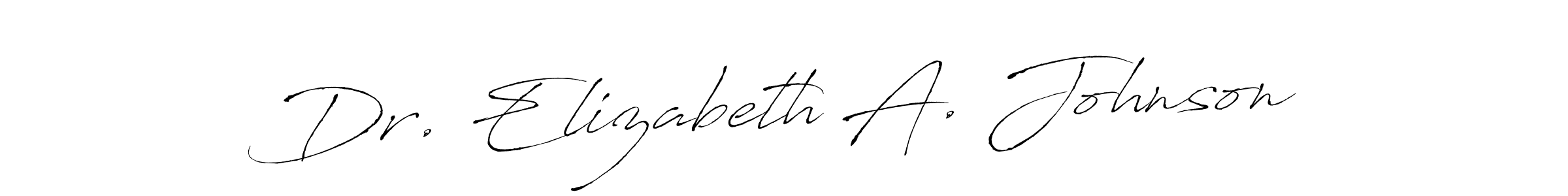 How to make Dr. Elizabeth A. Johnson name signature. Use Antro_Vectra style for creating short signs online. This is the latest handwritten sign. Dr. Elizabeth A. Johnson signature style 6 images and pictures png