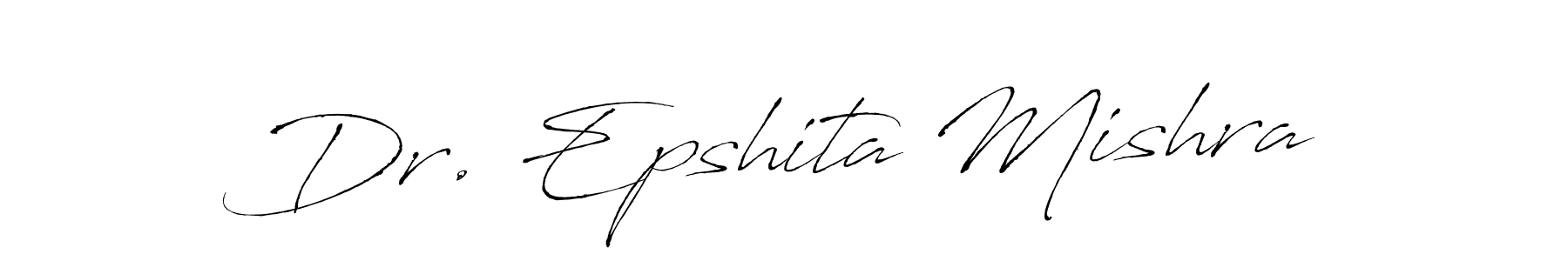 The best way (Antro_Vectra) to make a short signature is to pick only two or three words in your name. The name Dr. Epshita Mishra include a total of six letters. For converting this name. Dr. Epshita Mishra signature style 6 images and pictures png