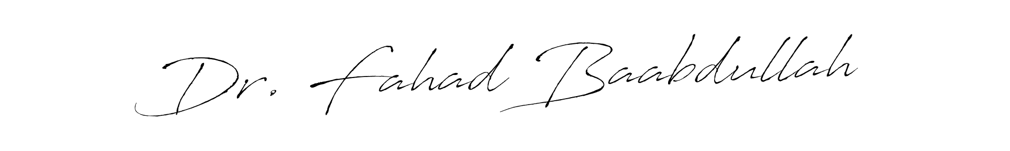 The best way (Antro_Vectra) to make a short signature is to pick only two or three words in your name. The name Dr. Fahad Baabdullah include a total of six letters. For converting this name. Dr. Fahad Baabdullah signature style 6 images and pictures png