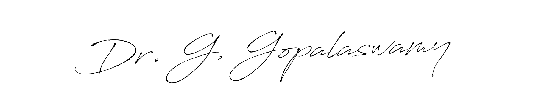 Make a beautiful signature design for name Dr. G. Gopalaswamy. With this signature (Antro_Vectra) style, you can create a handwritten signature for free. Dr. G. Gopalaswamy signature style 6 images and pictures png