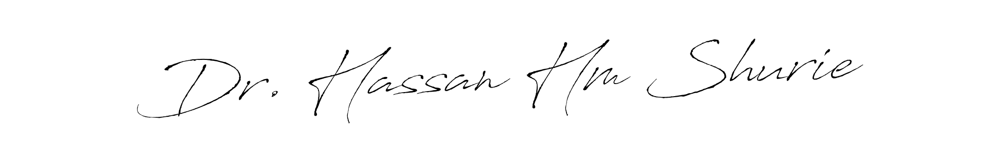 Use a signature maker to create a handwritten signature online. With this signature software, you can design (Antro_Vectra) your own signature for name Dr. Hassan Hm Shurie. Dr. Hassan Hm Shurie signature style 6 images and pictures png