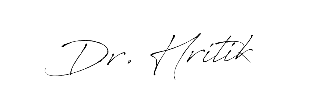 You should practise on your own different ways (Antro_Vectra) to write your name (Dr. Hritik) in signature. don't let someone else do it for you. Dr. Hritik signature style 6 images and pictures png