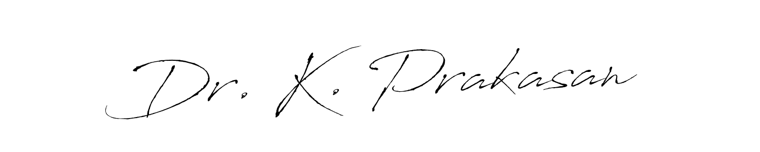 The best way (Antro_Vectra) to make a short signature is to pick only two or three words in your name. The name Dr. K. Prakasan include a total of six letters. For converting this name. Dr. K. Prakasan signature style 6 images and pictures png