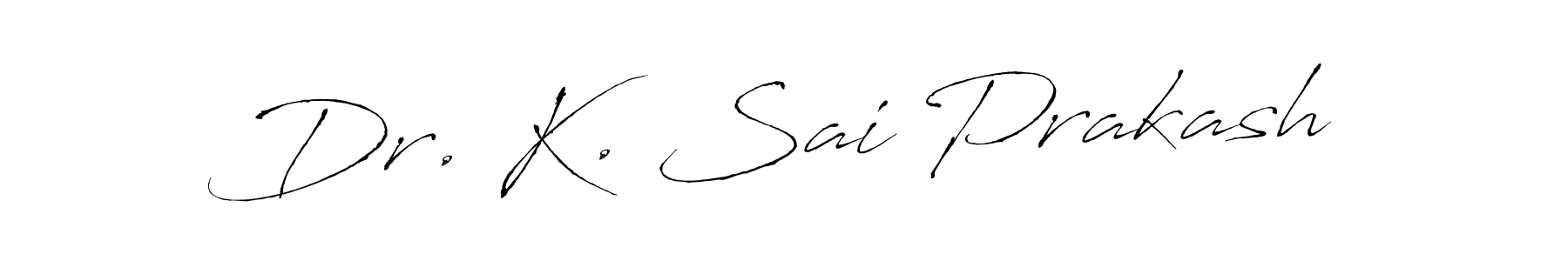 The best way (Antro_Vectra) to make a short signature is to pick only two or three words in your name. The name Dr. K. Sai Prakash include a total of six letters. For converting this name. Dr. K. Sai Prakash signature style 6 images and pictures png