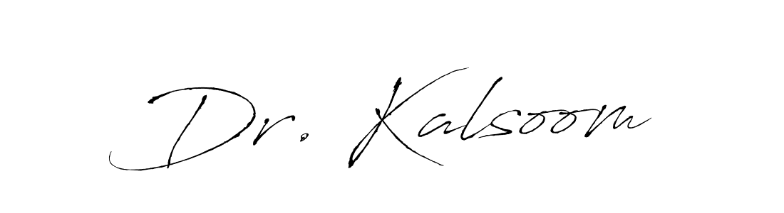 Design your own signature with our free online signature maker. With this signature software, you can create a handwritten (Antro_Vectra) signature for name Dr. Kalsoom. Dr. Kalsoom signature style 6 images and pictures png