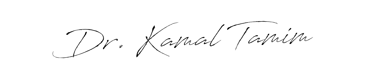 Antro_Vectra is a professional signature style that is perfect for those who want to add a touch of class to their signature. It is also a great choice for those who want to make their signature more unique. Get Dr. Kamal Tamim name to fancy signature for free. Dr. Kamal Tamim signature style 6 images and pictures png