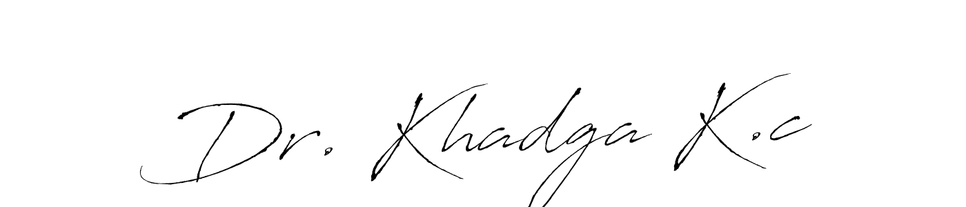 Use a signature maker to create a handwritten signature online. With this signature software, you can design (Antro_Vectra) your own signature for name Dr. Khadga K.c. Dr. Khadga K.c signature style 6 images and pictures png
