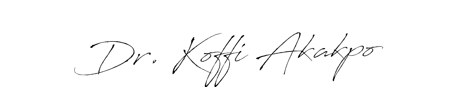 Antro_Vectra is a professional signature style that is perfect for those who want to add a touch of class to their signature. It is also a great choice for those who want to make their signature more unique. Get Dr. Koffi Akakpo name to fancy signature for free. Dr. Koffi Akakpo signature style 6 images and pictures png