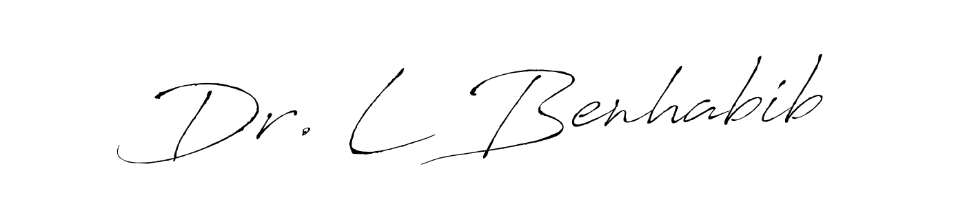 How to make Dr. L Benhabib signature? Antro_Vectra is a professional autograph style. Create handwritten signature for Dr. L Benhabib name. Dr. L Benhabib signature style 6 images and pictures png