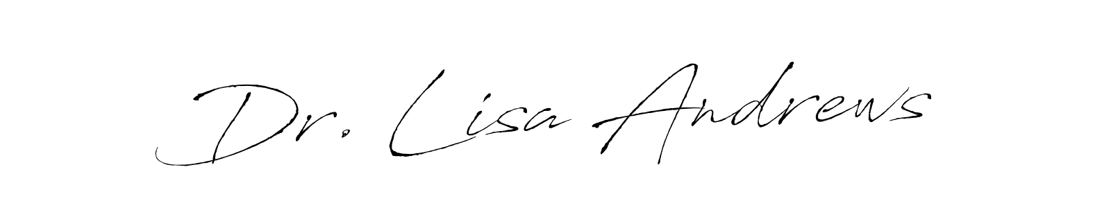 Make a beautiful signature design for name Dr. Lisa Andrews. With this signature (Antro_Vectra) style, you can create a handwritten signature for free. Dr. Lisa Andrews signature style 6 images and pictures png