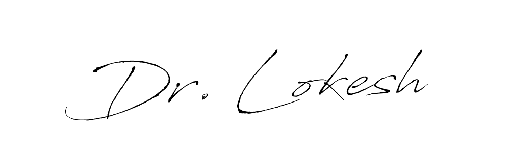 Design your own signature with our free online signature maker. With this signature software, you can create a handwritten (Antro_Vectra) signature for name Dr. Lokesh. Dr. Lokesh signature style 6 images and pictures png