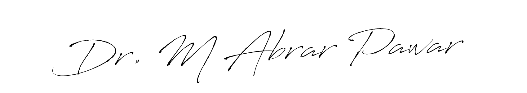 It looks lik you need a new signature style for name Dr. M Abrar Pawar. Design unique handwritten (Antro_Vectra) signature with our free signature maker in just a few clicks. Dr. M Abrar Pawar signature style 6 images and pictures png