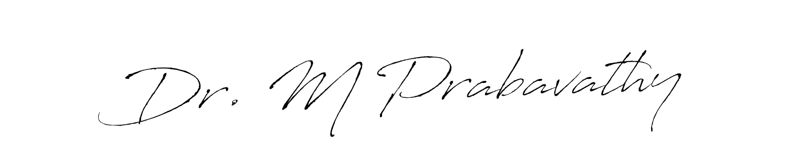 How to make Dr. M Prabavathy name signature. Use Antro_Vectra style for creating short signs online. This is the latest handwritten sign. Dr. M Prabavathy signature style 6 images and pictures png