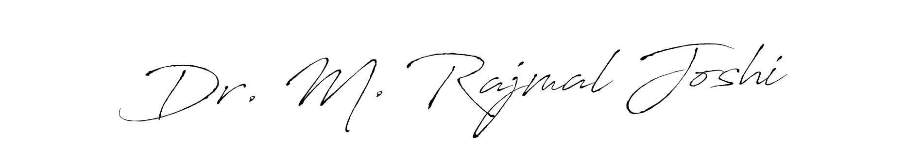 How to make Dr. M. Rajmal Joshi signature? Antro_Vectra is a professional autograph style. Create handwritten signature for Dr. M. Rajmal Joshi name. Dr. M. Rajmal Joshi signature style 6 images and pictures png