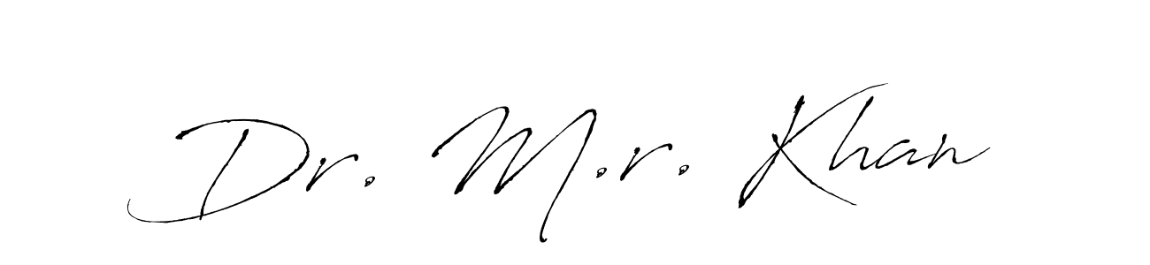 Antro_Vectra is a professional signature style that is perfect for those who want to add a touch of class to their signature. It is also a great choice for those who want to make their signature more unique. Get Dr. M.r. Khan name to fancy signature for free. Dr. M.r. Khan signature style 6 images and pictures png