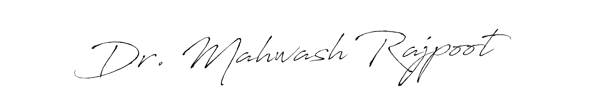 The best way (Antro_Vectra) to make a short signature is to pick only two or three words in your name. The name Dr. Mahwash Rajpoot include a total of six letters. For converting this name. Dr. Mahwash Rajpoot signature style 6 images and pictures png