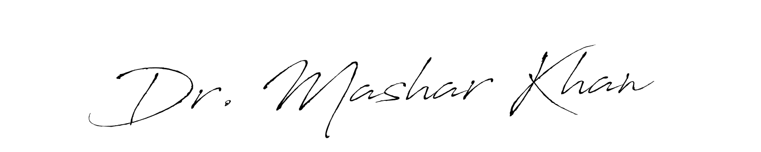 Dr. Mashar Khan stylish signature style. Best Handwritten Sign (Antro_Vectra) for my name. Handwritten Signature Collection Ideas for my name Dr. Mashar Khan. Dr. Mashar Khan signature style 6 images and pictures png