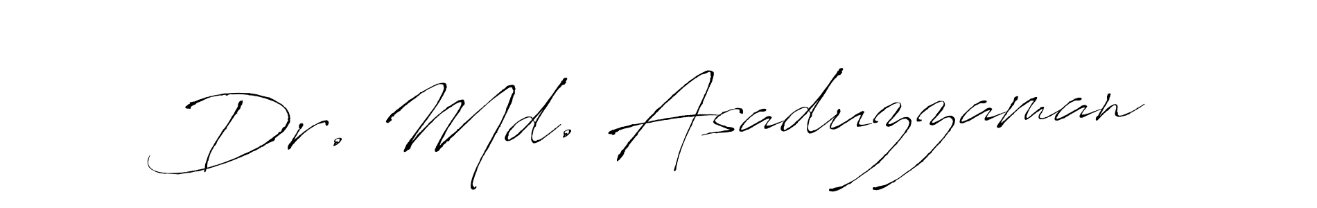 Create a beautiful signature design for name Dr. Md. Asaduzzaman. With this signature (Antro_Vectra) fonts, you can make a handwritten signature for free. Dr. Md. Asaduzzaman signature style 6 images and pictures png