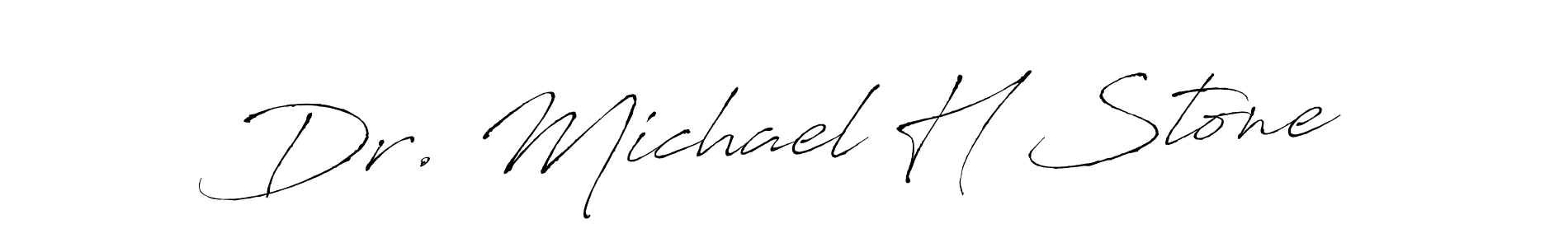 How to make Dr. Michael H Stone name signature. Use Antro_Vectra style for creating short signs online. This is the latest handwritten sign. Dr. Michael H Stone signature style 6 images and pictures png