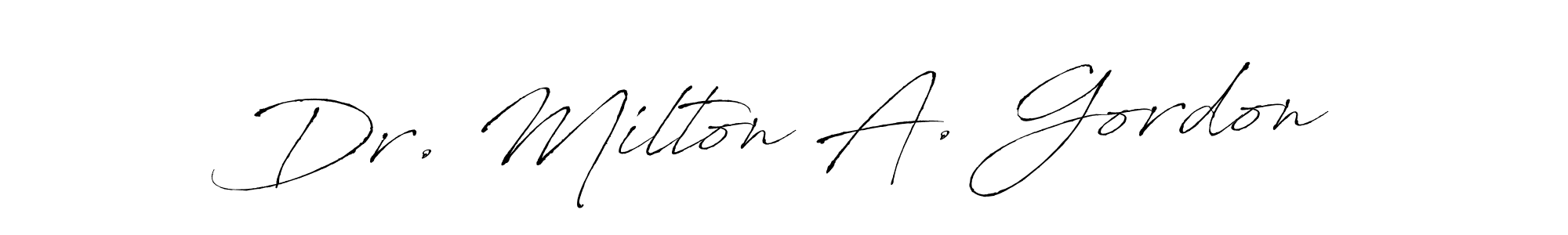 Similarly Antro_Vectra is the best handwritten signature design. Signature creator online .You can use it as an online autograph creator for name Dr. Milton A. Gordon. Dr. Milton A. Gordon signature style 6 images and pictures png