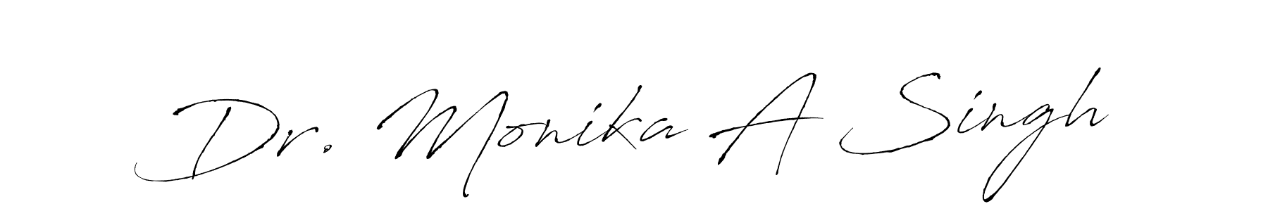 Dr. Monika A Singh stylish signature style. Best Handwritten Sign (Antro_Vectra) for my name. Handwritten Signature Collection Ideas for my name Dr. Monika A Singh. Dr. Monika A Singh signature style 6 images and pictures png