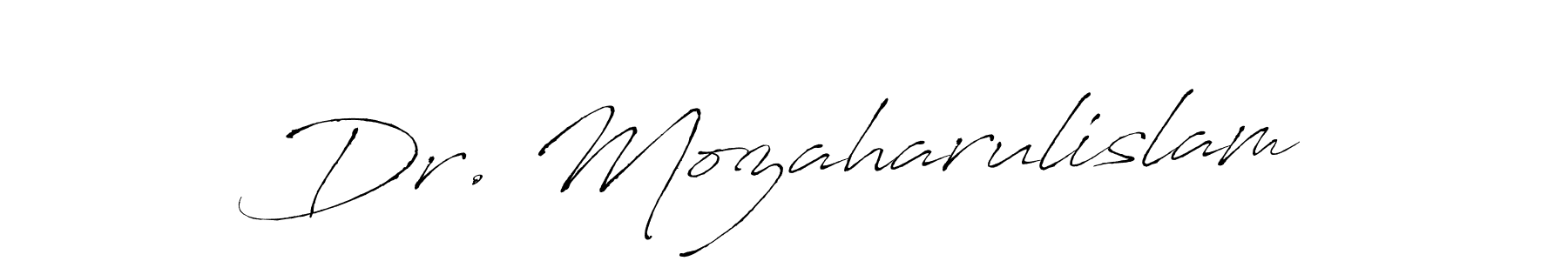 Design your own signature with our free online signature maker. With this signature software, you can create a handwritten (Antro_Vectra) signature for name Dr. Mozaharulislam. Dr. Mozaharulislam signature style 6 images and pictures png