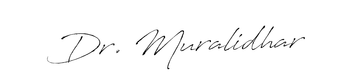 Use a signature maker to create a handwritten signature online. With this signature software, you can design (Antro_Vectra) your own signature for name Dr. Muralidhar. Dr. Muralidhar signature style 6 images and pictures png