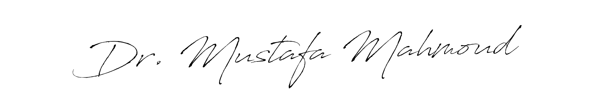 How to make Dr. Mustafa Mahmoud name signature. Use Antro_Vectra style for creating short signs online. This is the latest handwritten sign. Dr. Mustafa Mahmoud signature style 6 images and pictures png