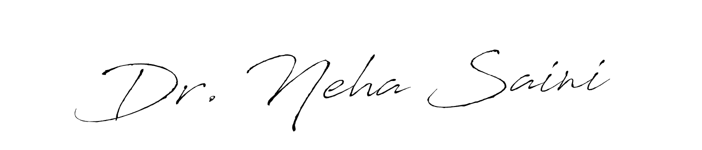 Create a beautiful signature design for name Dr. Neha Saini. With this signature (Antro_Vectra) fonts, you can make a handwritten signature for free. Dr. Neha Saini signature style 6 images and pictures png