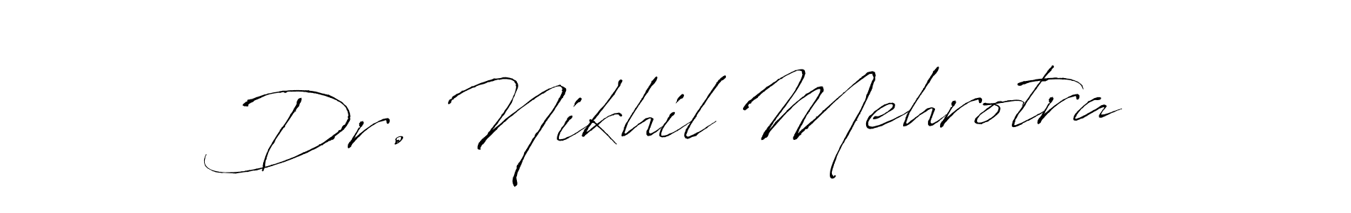 Antro_Vectra is a professional signature style that is perfect for those who want to add a touch of class to their signature. It is also a great choice for those who want to make their signature more unique. Get Dr. Nikhil Mehrotra name to fancy signature for free. Dr. Nikhil Mehrotra signature style 6 images and pictures png