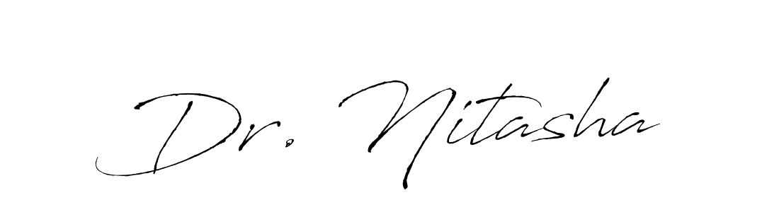 if you are searching for the best signature style for your name Dr. Nitasha. so please give up your signature search. here we have designed multiple signature styles  using Antro_Vectra. Dr. Nitasha signature style 6 images and pictures png