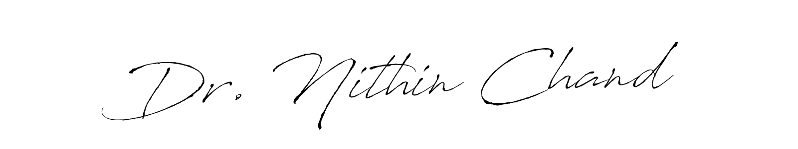 It looks lik you need a new signature style for name Dr. Nithin Chand. Design unique handwritten (Antro_Vectra) signature with our free signature maker in just a few clicks. Dr. Nithin Chand signature style 6 images and pictures png