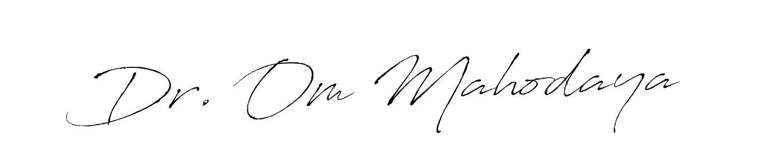 It looks lik you need a new signature style for name Dr. Om Mahodaya. Design unique handwritten (Antro_Vectra) signature with our free signature maker in just a few clicks. Dr. Om Mahodaya signature style 6 images and pictures png