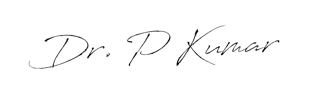 Create a beautiful signature design for name Dr. P Kumar. With this signature (Antro_Vectra) fonts, you can make a handwritten signature for free. Dr. P Kumar signature style 6 images and pictures png