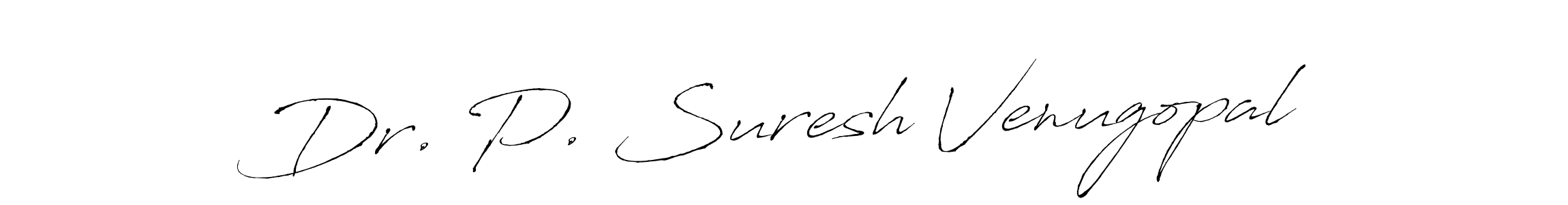 How to make Dr. P. Suresh Venugopal name signature. Use Antro_Vectra style for creating short signs online. This is the latest handwritten sign. Dr. P. Suresh Venugopal signature style 6 images and pictures png