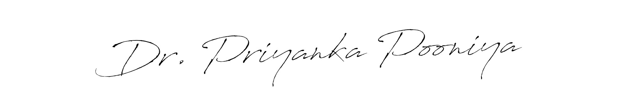 Design your own signature with our free online signature maker. With this signature software, you can create a handwritten (Antro_Vectra) signature for name Dr. Priyanka Pooniya. Dr. Priyanka Pooniya signature style 6 images and pictures png