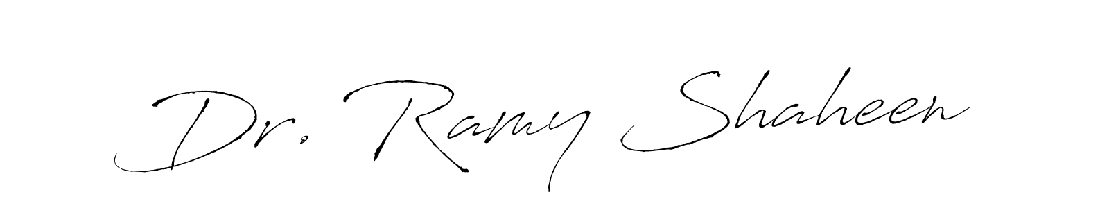 This is the best signature style for the Dr. Ramy Shaheen name. Also you like these signature font (Antro_Vectra). Mix name signature. Dr. Ramy Shaheen signature style 6 images and pictures png