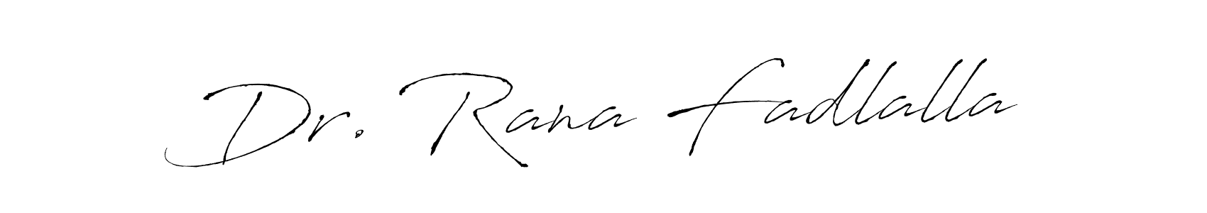 Dr. Rana Fadlalla stylish signature style. Best Handwritten Sign (Antro_Vectra) for my name. Handwritten Signature Collection Ideas for my name Dr. Rana Fadlalla. Dr. Rana Fadlalla signature style 6 images and pictures png