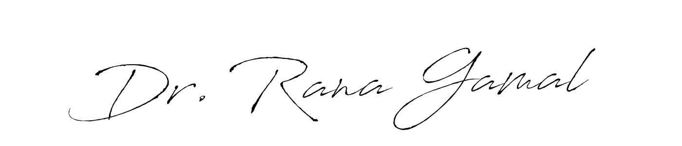 Make a beautiful signature design for name Dr. Rana Gamal. With this signature (Antro_Vectra) style, you can create a handwritten signature for free. Dr. Rana Gamal signature style 6 images and pictures png