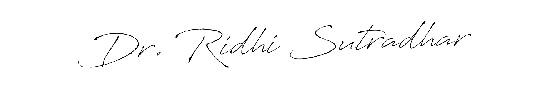 Create a beautiful signature design for name Dr. Ridhi Sutradhar. With this signature (Antro_Vectra) fonts, you can make a handwritten signature for free. Dr. Ridhi Sutradhar signature style 6 images and pictures png