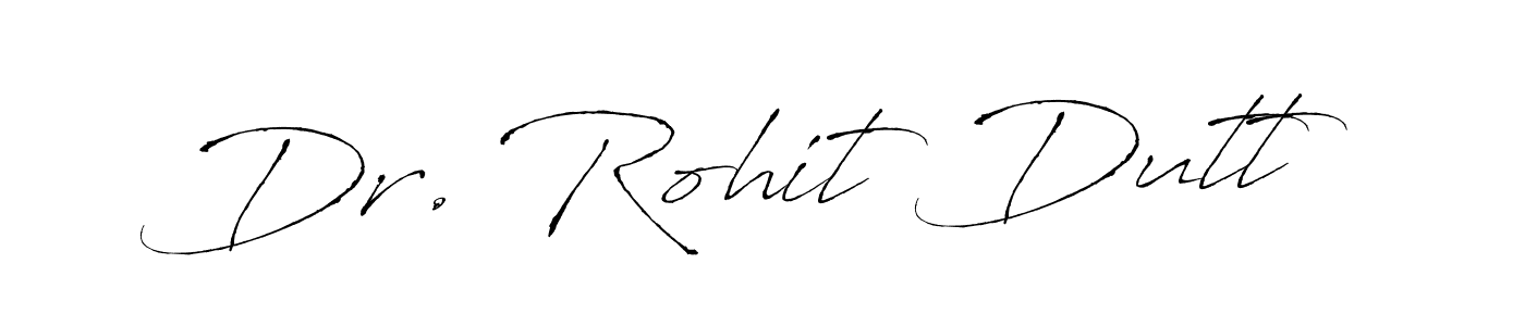 Create a beautiful signature design for name Dr. Rohit Dutt. With this signature (Antro_Vectra) fonts, you can make a handwritten signature for free. Dr. Rohit Dutt signature style 6 images and pictures png