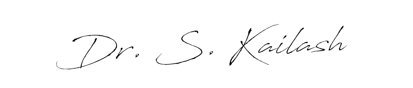 You should practise on your own different ways (Antro_Vectra) to write your name (Dr. S. Kailash) in signature. don't let someone else do it for you. Dr. S. Kailash signature style 6 images and pictures png