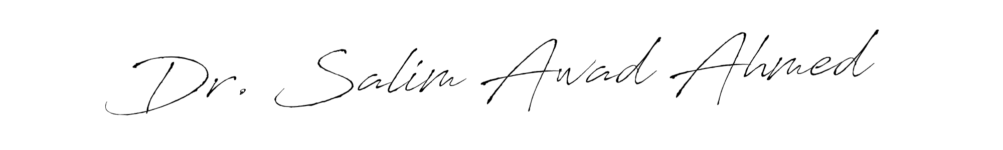 Antro_Vectra is a professional signature style that is perfect for those who want to add a touch of class to their signature. It is also a great choice for those who want to make their signature more unique. Get Dr. Salim Awad Ahmed name to fancy signature for free. Dr. Salim Awad Ahmed signature style 6 images and pictures png