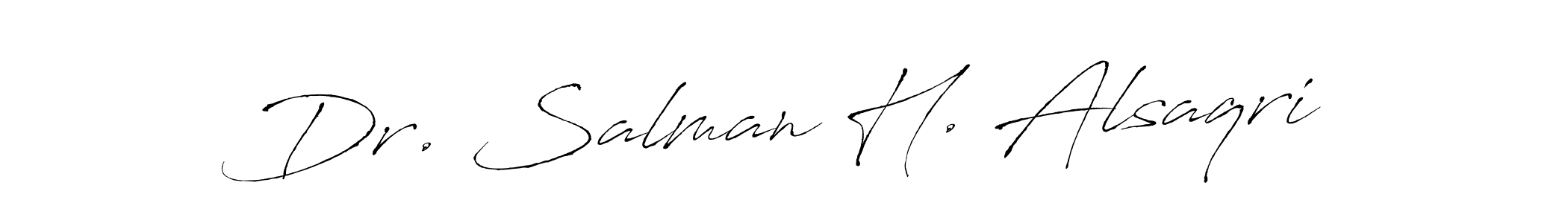 You should practise on your own different ways (Antro_Vectra) to write your name (Dr. Salman H. Alsaqri) in signature. don't let someone else do it for you. Dr. Salman H. Alsaqri signature style 6 images and pictures png