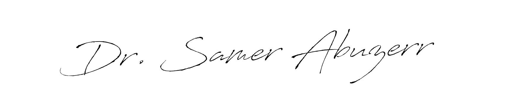 Similarly Antro_Vectra is the best handwritten signature design. Signature creator online .You can use it as an online autograph creator for name Dr. Samer Abuzerr. Dr. Samer Abuzerr signature style 6 images and pictures png