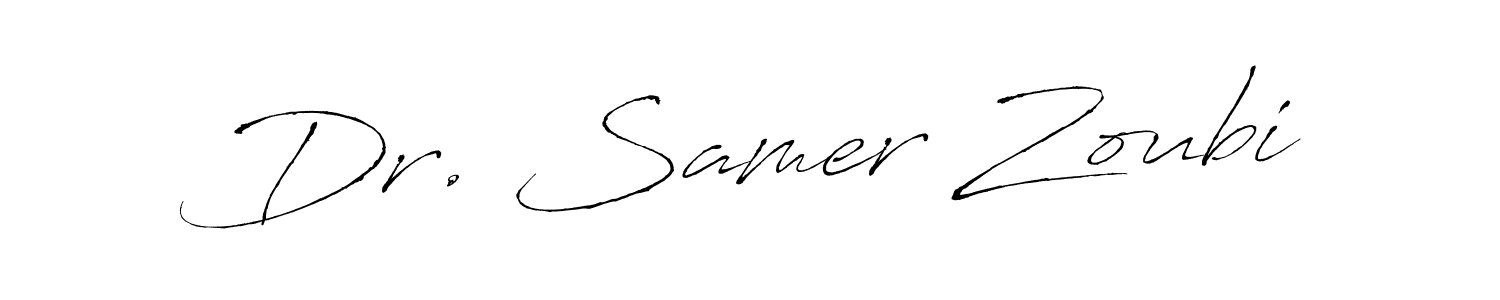 Antro_Vectra is a professional signature style that is perfect for those who want to add a touch of class to their signature. It is also a great choice for those who want to make their signature more unique. Get Dr. Samer Zoubi name to fancy signature for free. Dr. Samer Zoubi signature style 6 images and pictures png